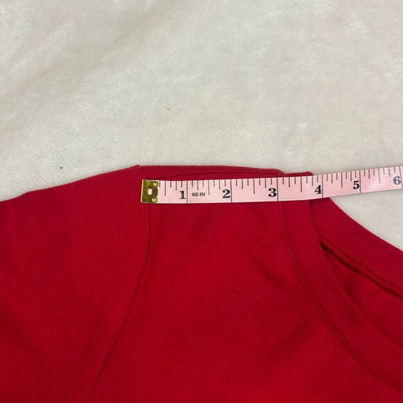 Fashion Red Flutter Sleeve T Shirt Women Medium - Picture 5 of 12